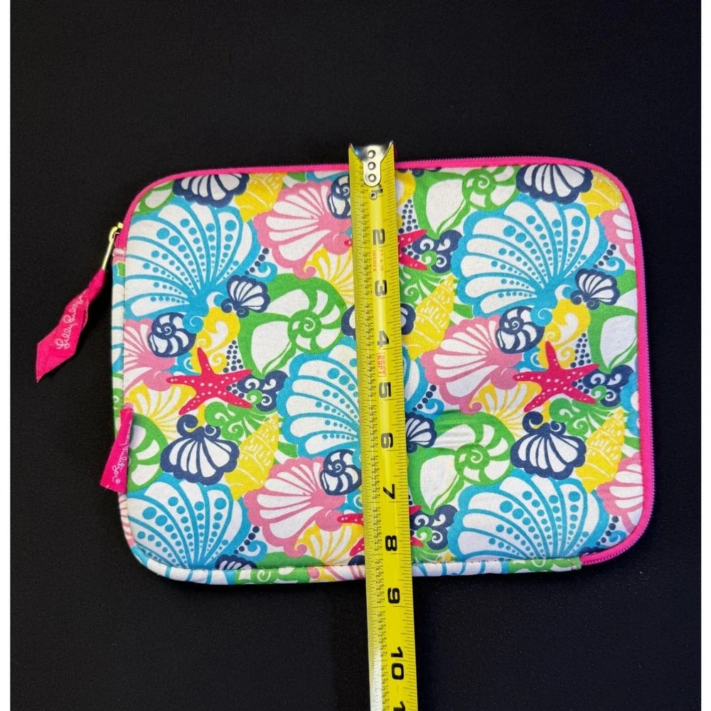 Lilly Pulitzer Tablet iPad Sleeve Case Seashell Starfish Pink Blue Neoprene 10in